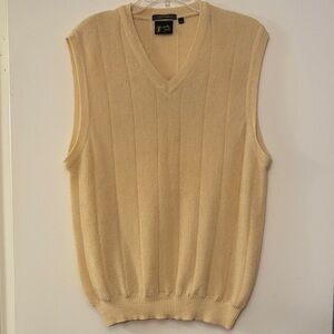 3 for $25! Vintage Bobby Jones Alpaca V-Neck Yellow Sweater Vest,grandpa core, M